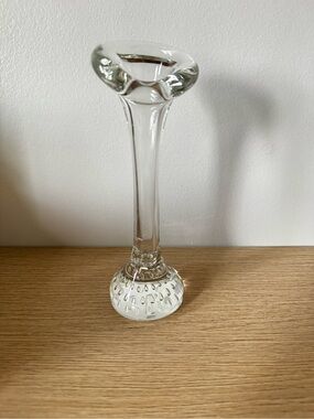 Clear Glass Bud Vase - Elegant Tall Home Accent